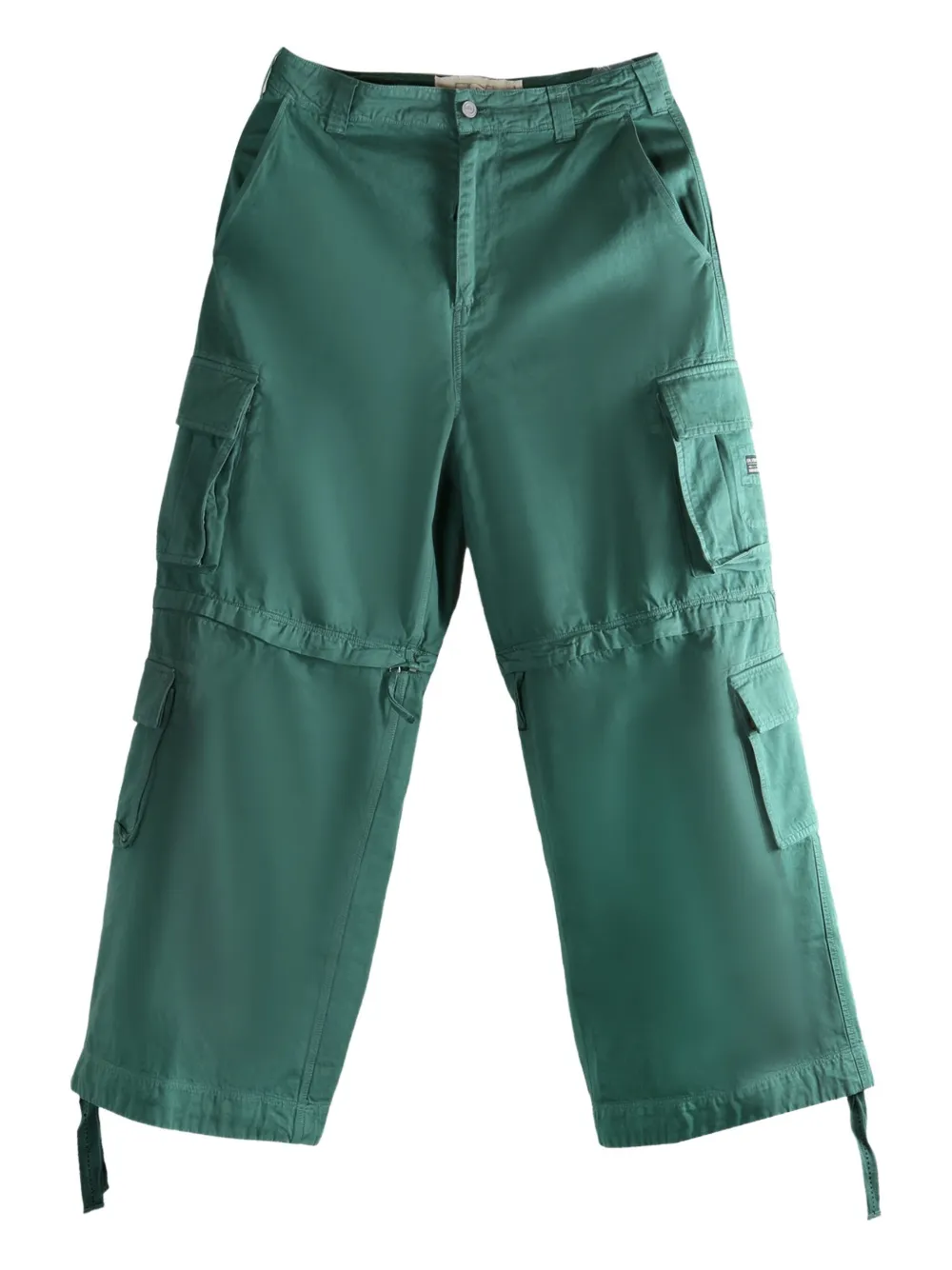 Erl Zip-off Cargo Trousers In Green