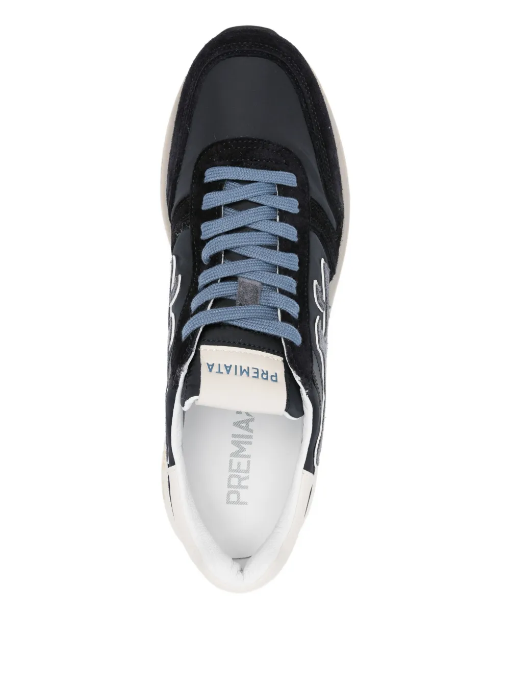Premiata suede-leather low-top sneakers Blue
