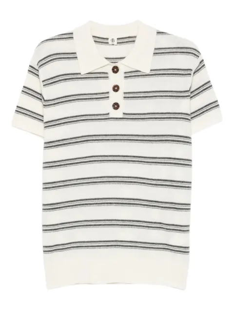 The Garment playera tipo polo con rayas estampadas