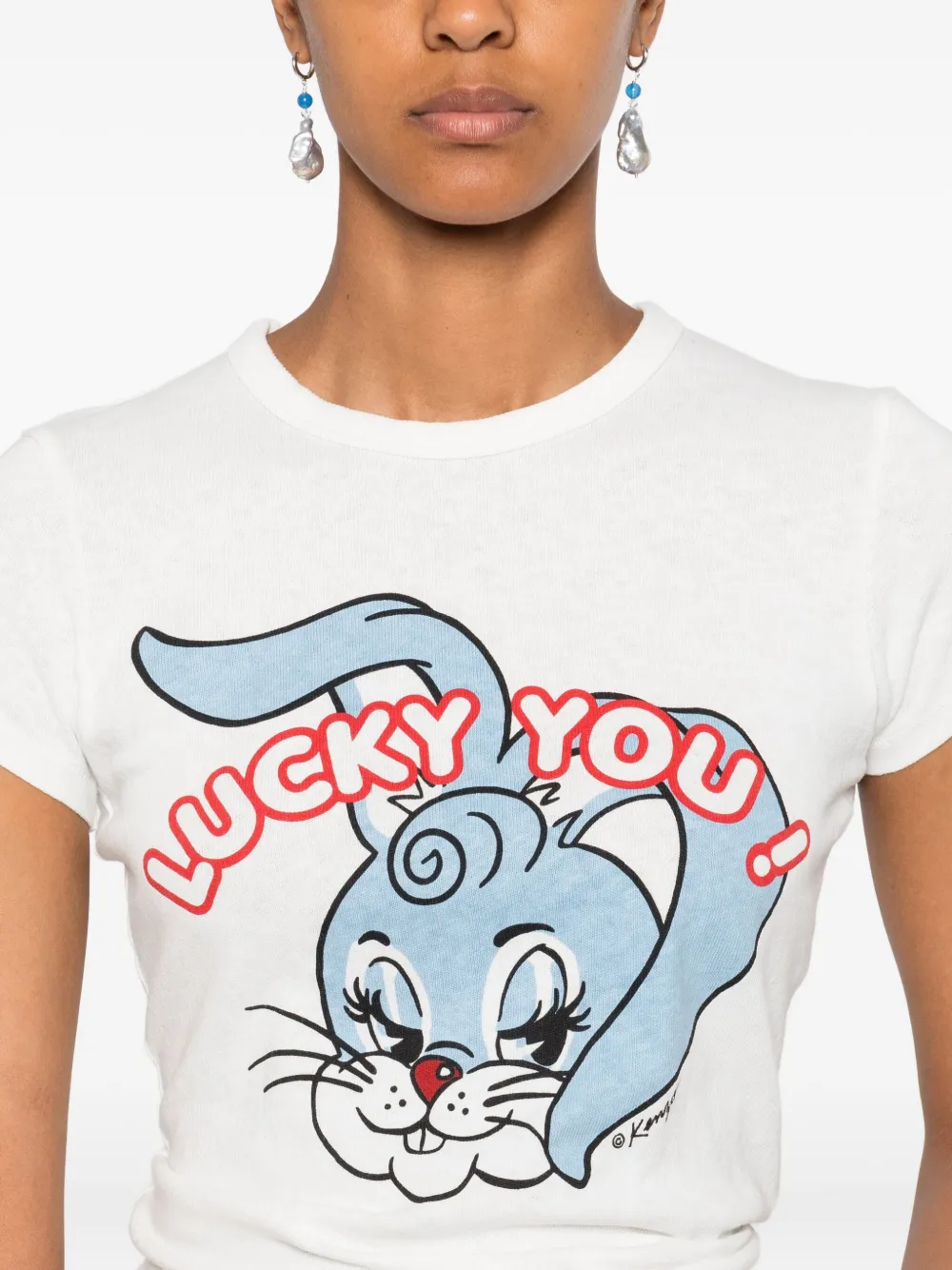 Kenzo print T-shirt Wit
