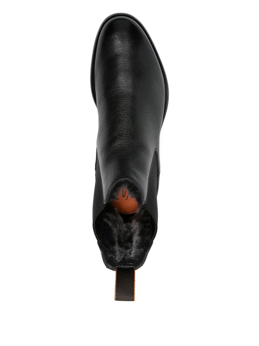 Santoni elastic-panel leather boots Black