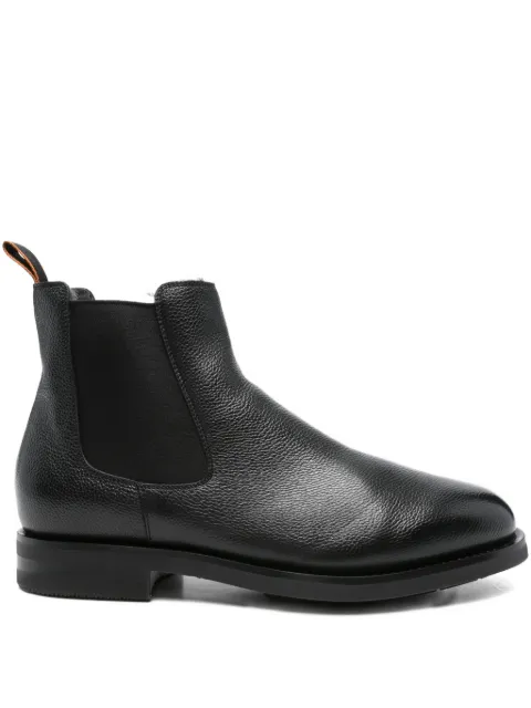 Santoni elastic-panel leather boots