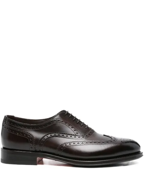 Santoni leather brogue oxford shoes