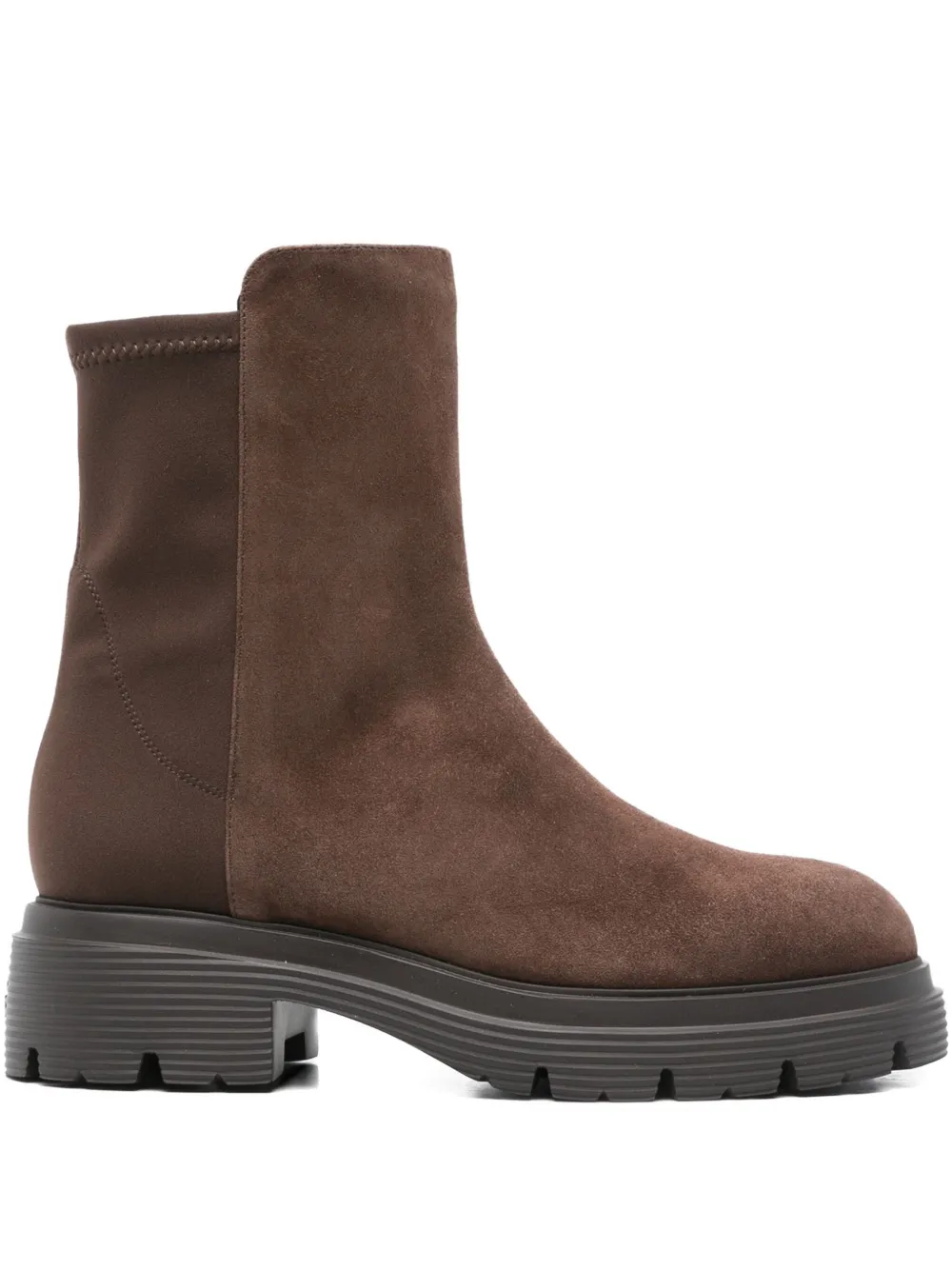 Stuart Weitzman suede platform boots Brown