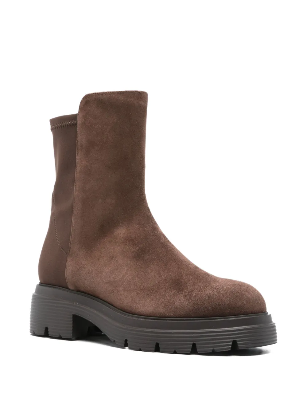 Stuart Weitzman Suede Platform Boots In Brown
