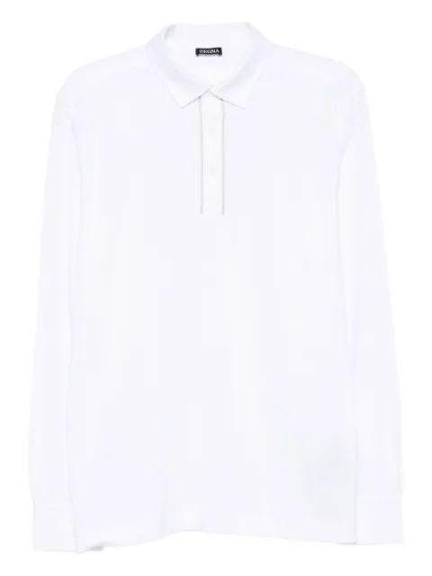 Zegna playera tipo polo manga larga