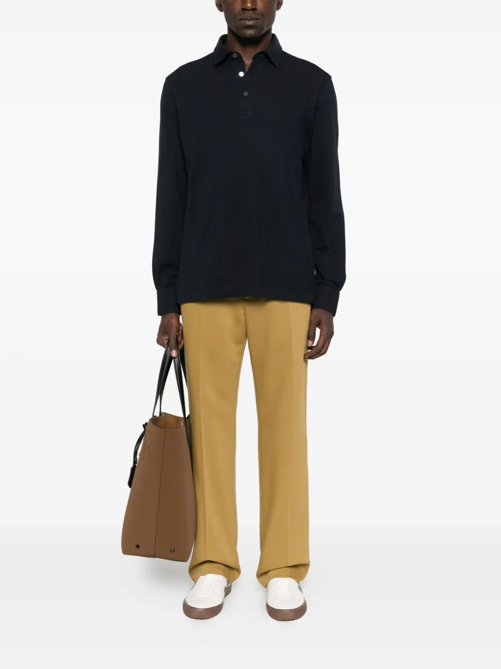 Zegna Poloshirt met lange mouwen Blauw