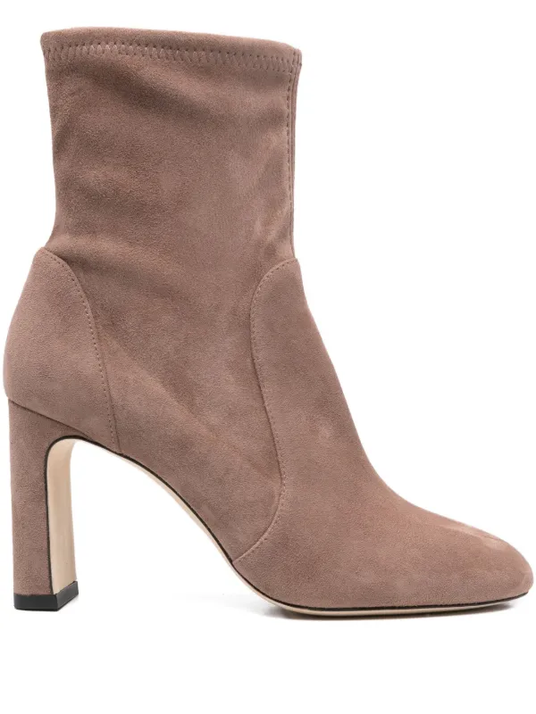Stuart Weitzman 90mm Block-heel Ankle Boots in Neutrals