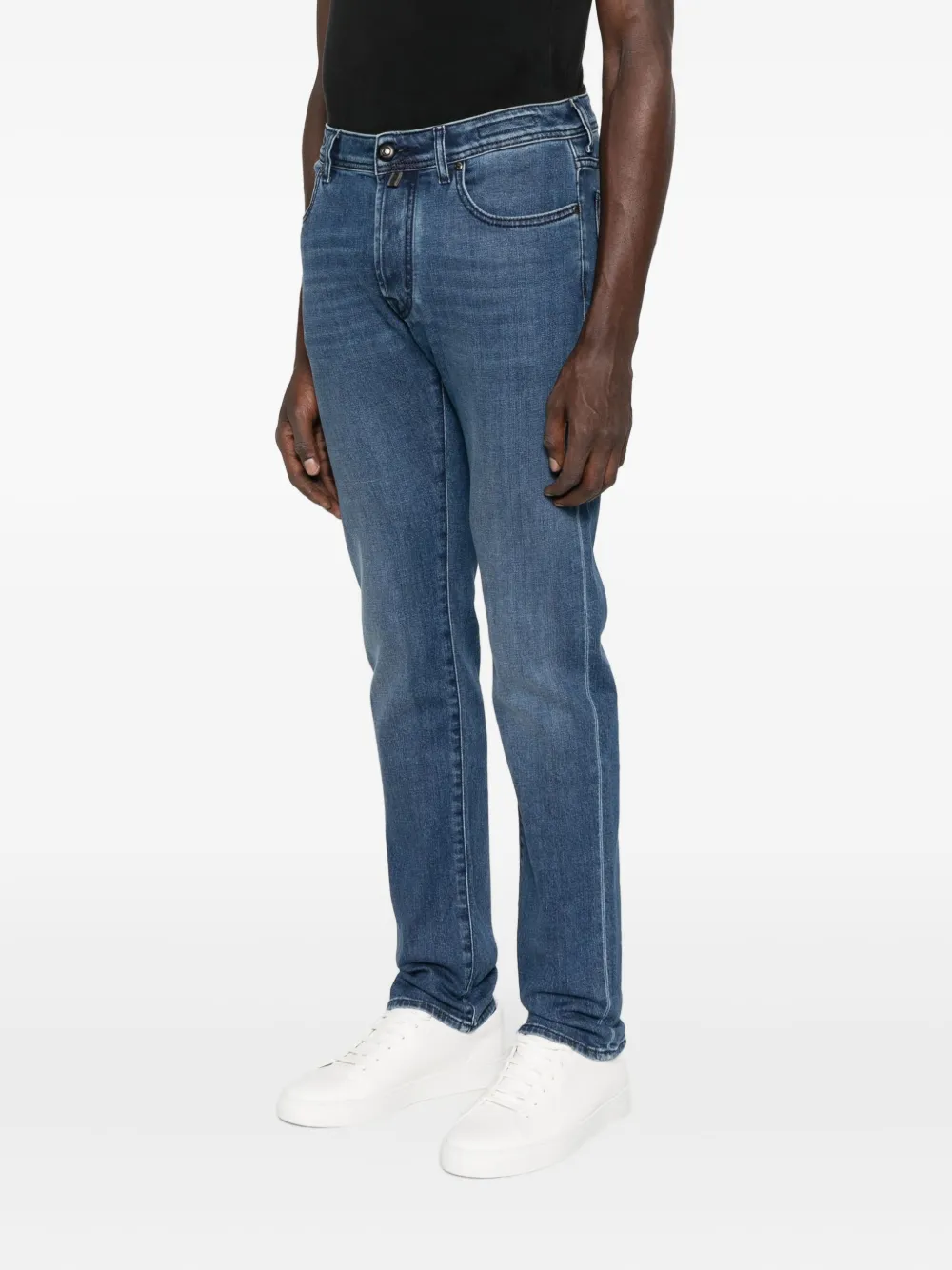 Jacob Cohën Jeans van katoenblend met vijf zakken Blauw