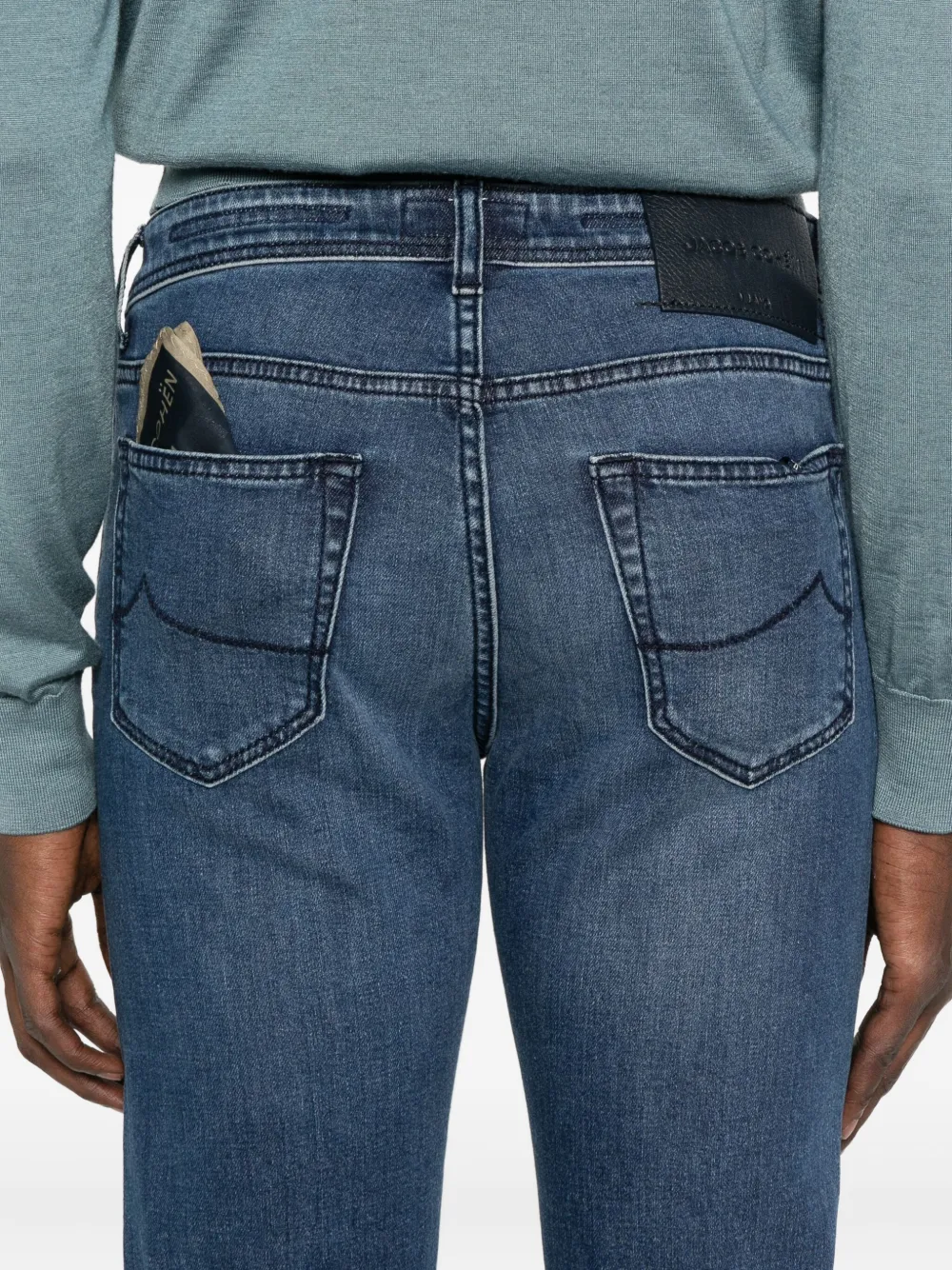 Jacob Cohën Jeans van katoenblend met vijf zakken Blauw