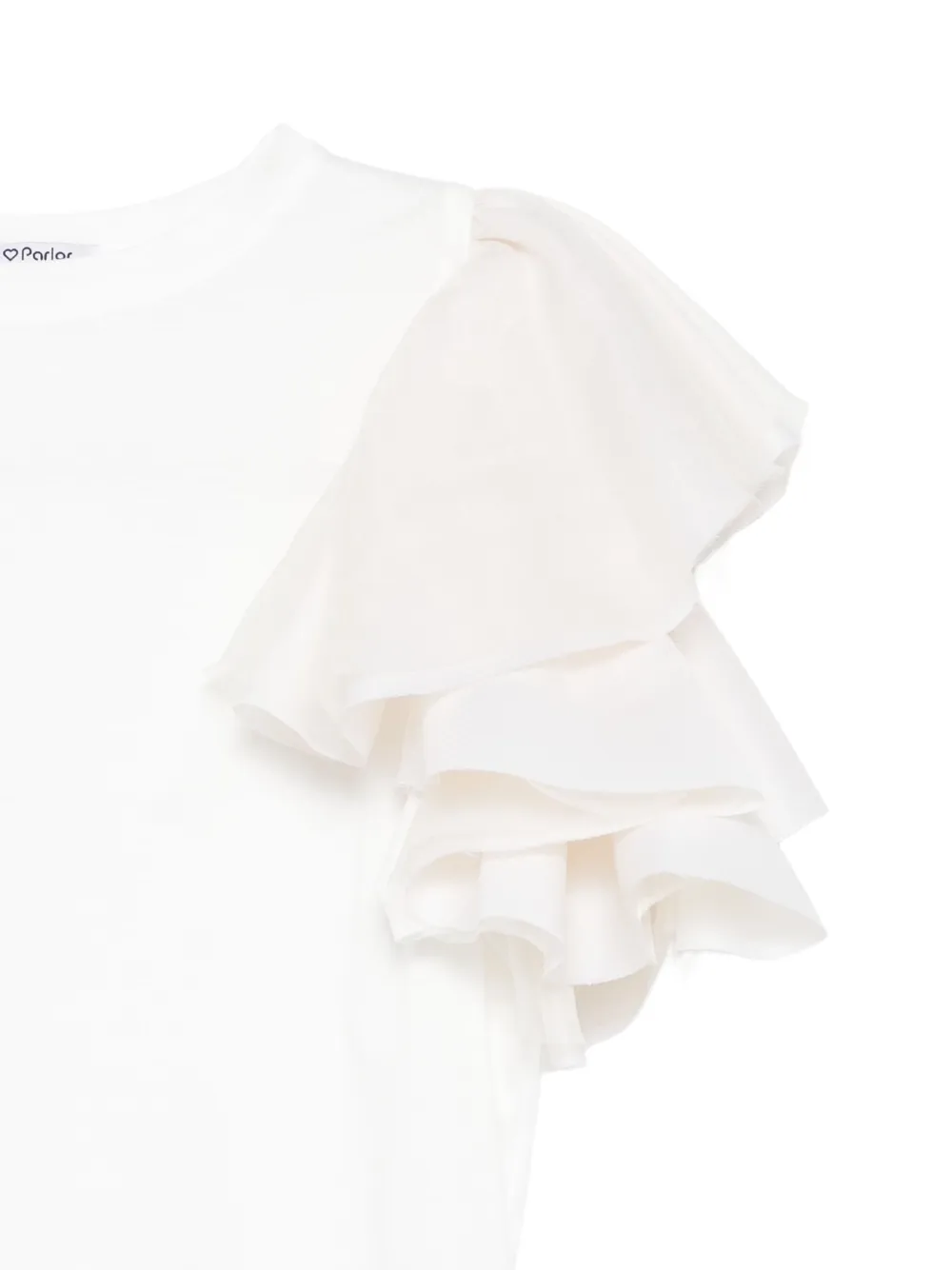  Parlor Ruffled-sleeve T-shirt - White 