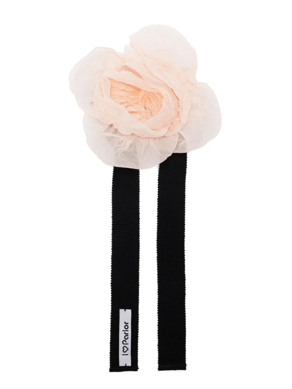Parlor flower-embellished ribbon choker necklace | Pink | Image 1