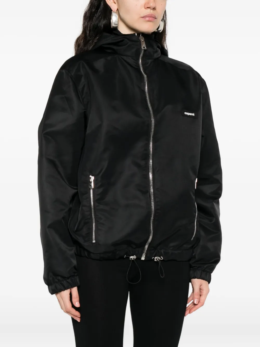 Coperni hooded zip-front jacket Zwart