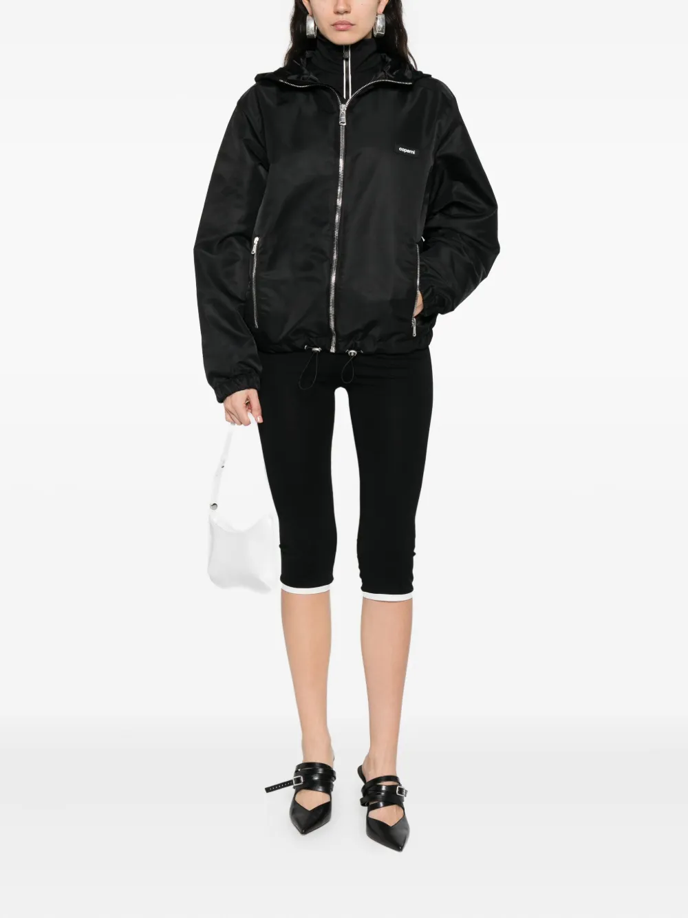 Coperni hooded zip-front jacket Zwart