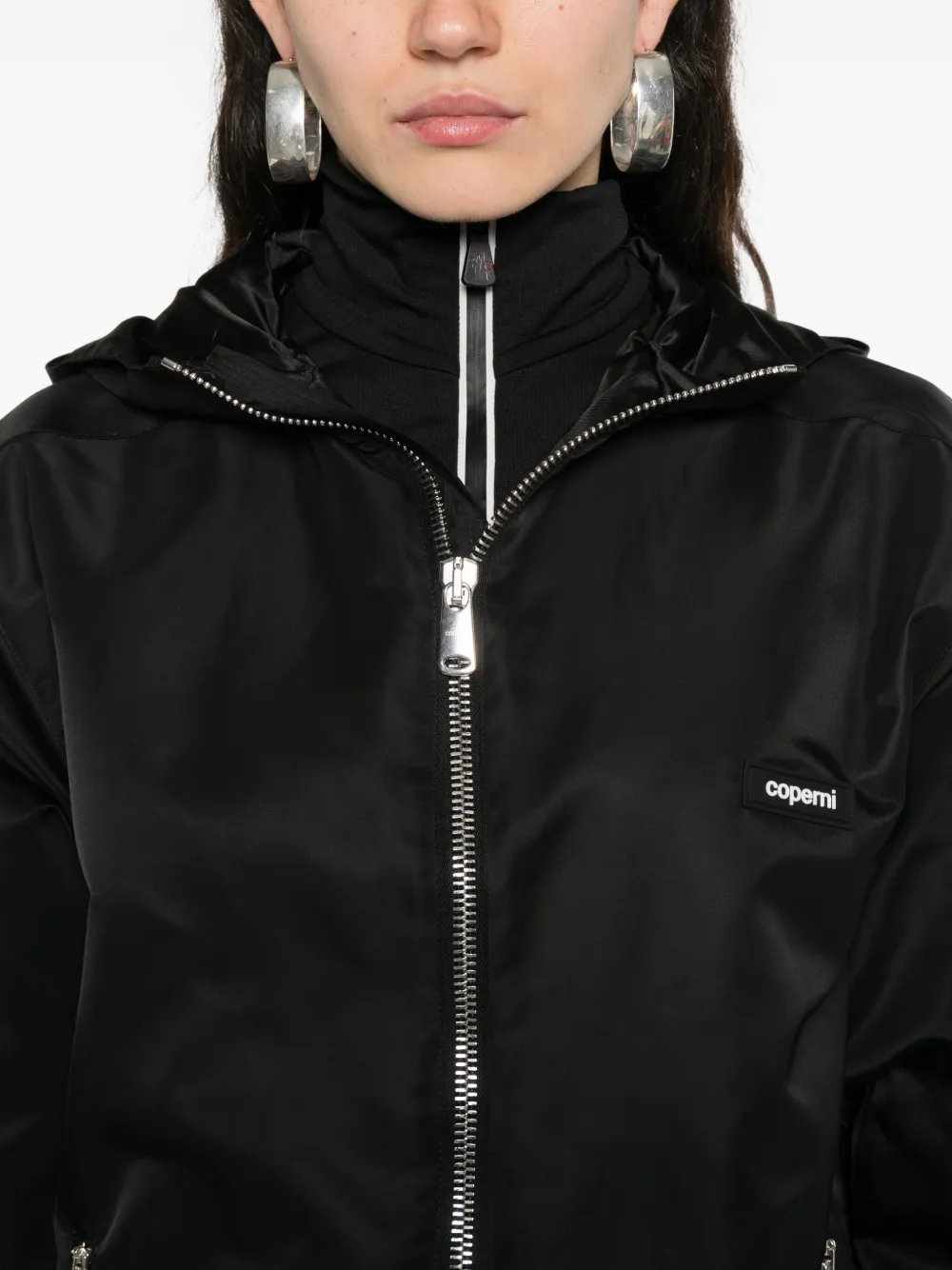 Coperni hooded zip-front jacket Zwart