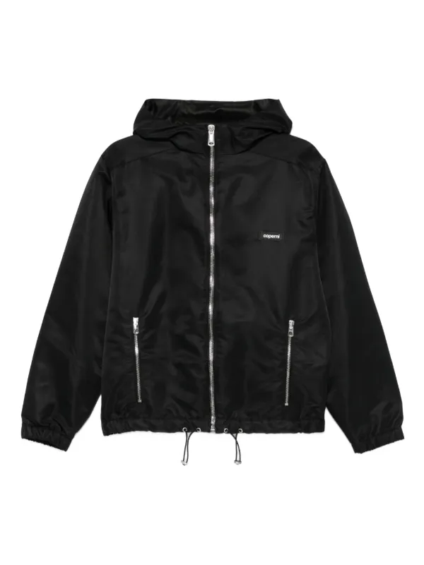 Coperni Hooded Zip-front Jacket in Black