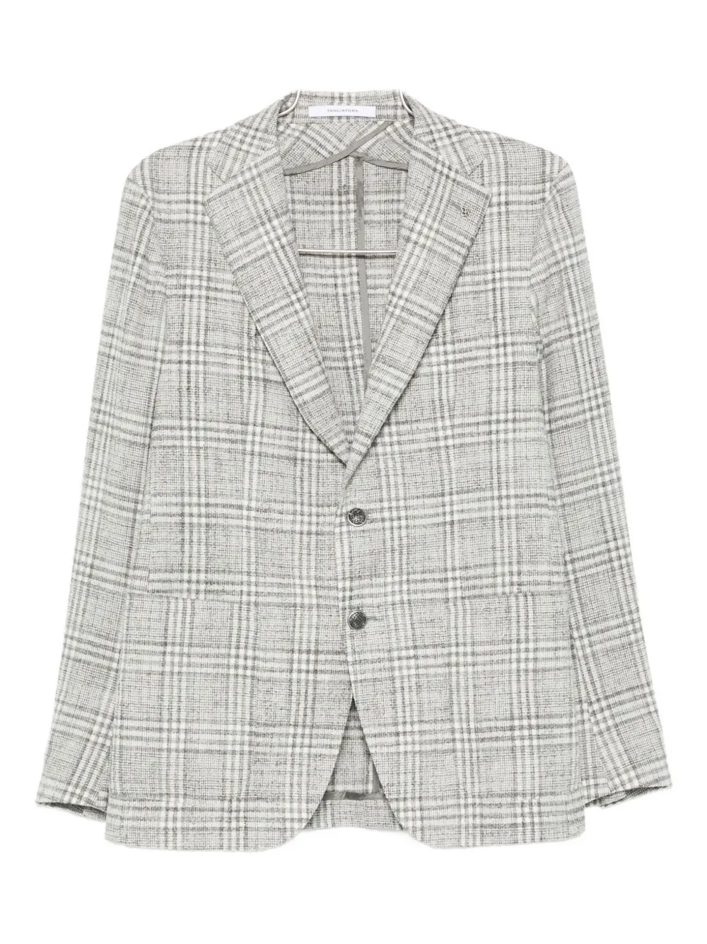 Tagliatore checked single-breasted jacket Grijs