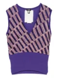 Versace Pre-Owned 2000s sequin-embellished vest - Purple