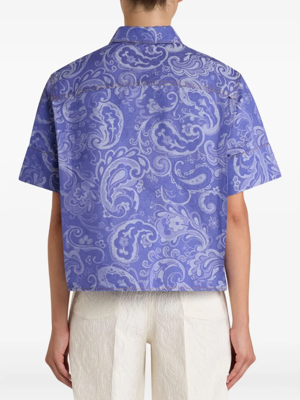 ETRO Blouse met paisley-jacquard Paars