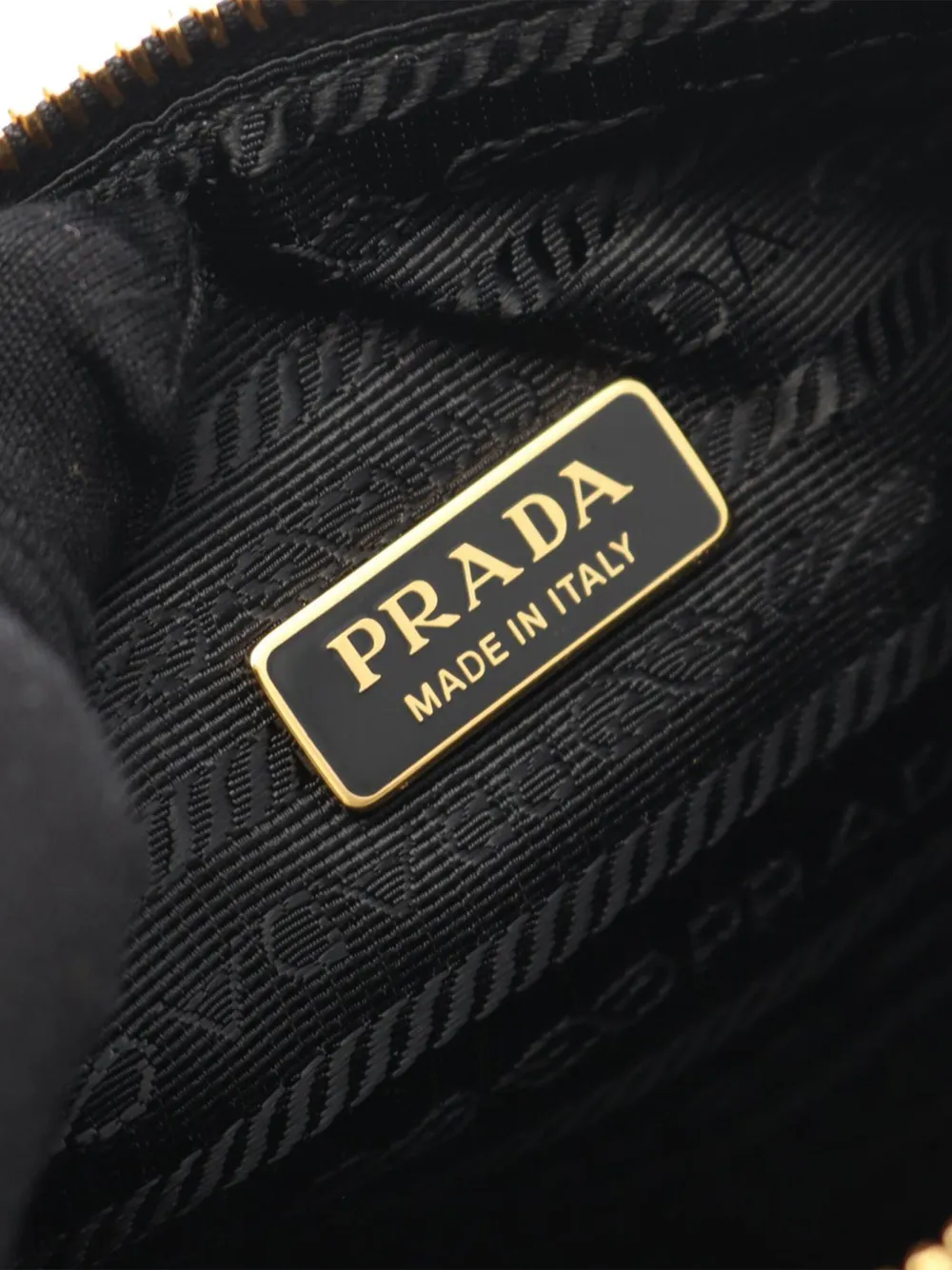 Pre-owned Prada 2013-2025 Mini Triangolo Jacquard Triangle Symbole Satchel In Brown