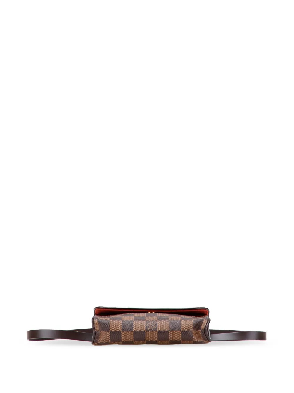 Pre-owned Louis Vuitton 2002 Damier Ebene Florentine Pochette Belt Bag In Brown