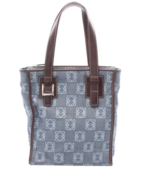 Loewe Pre-Owned 2000-2025 Anagram Denim tote bag