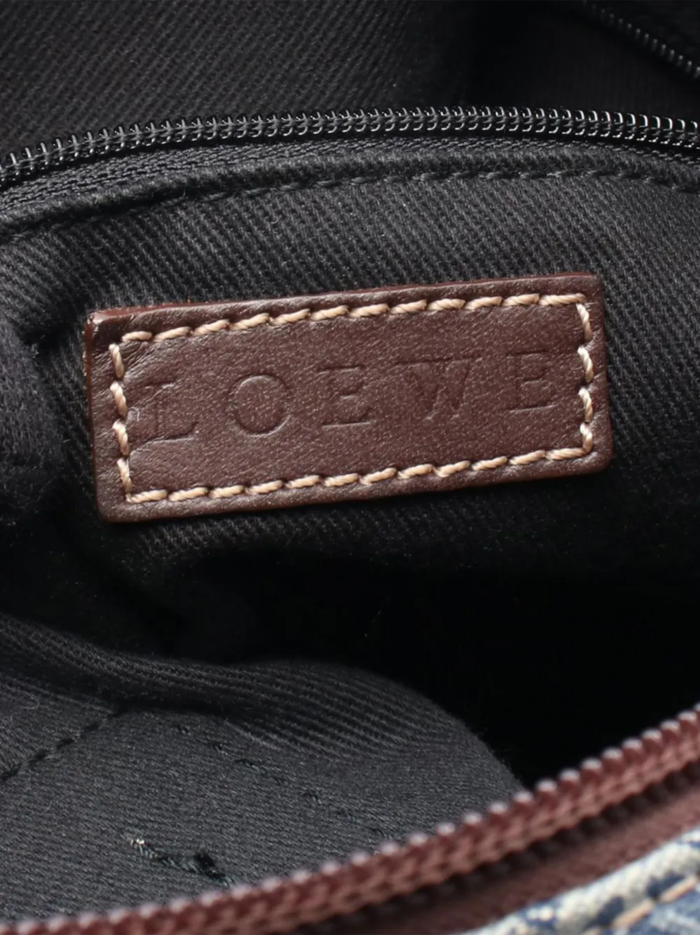 Pre-owned Loewe 2000-2025 Anagram Denim Tote Bag In Blue