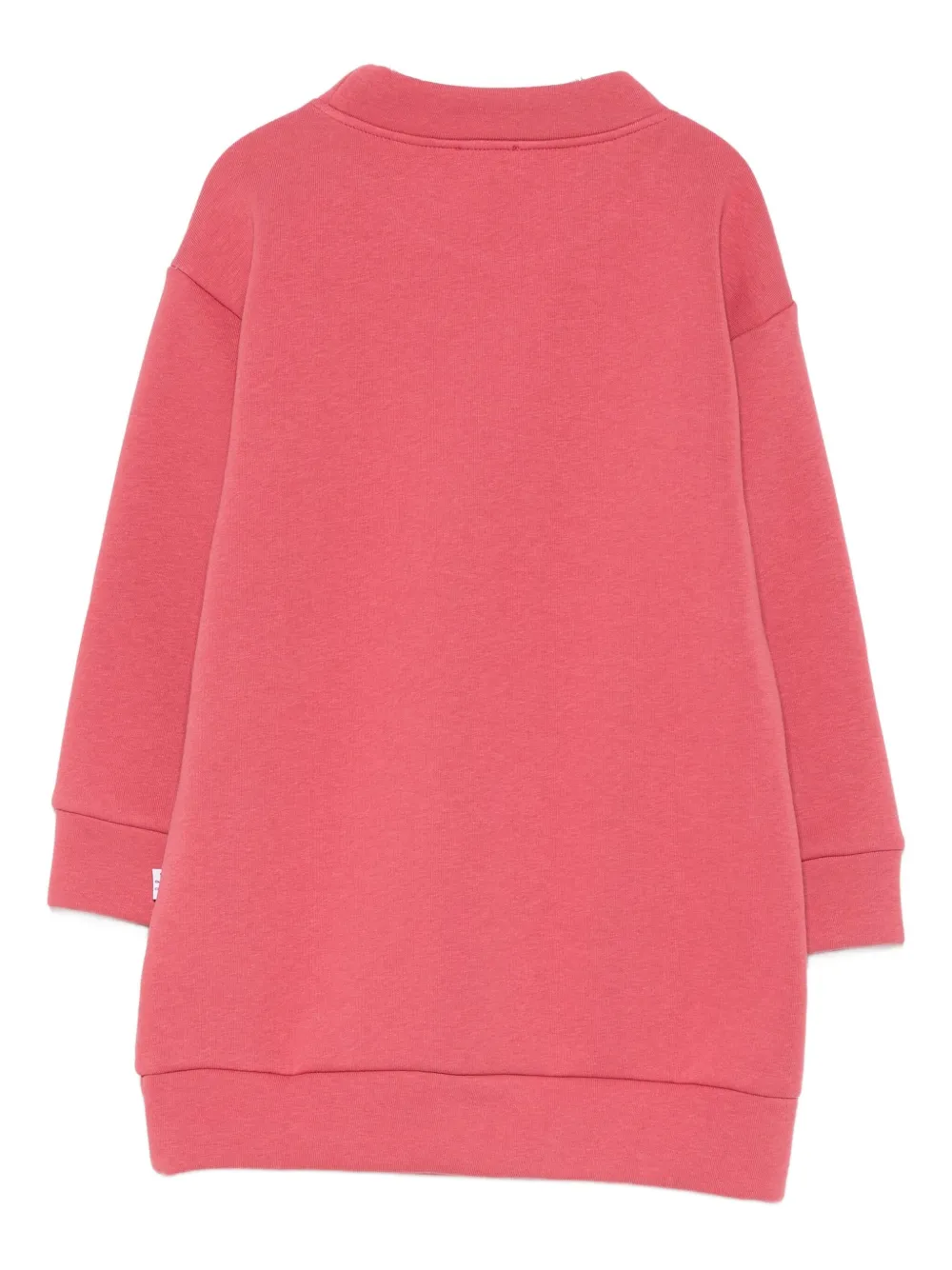 Il Gufo Sweaterjurk met geborduurde kat Roze