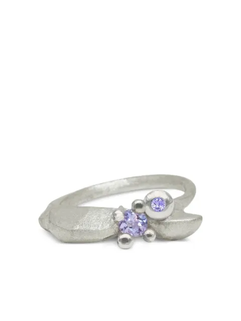 d'Alma anillo en plata de ley con detalle de tanzanita