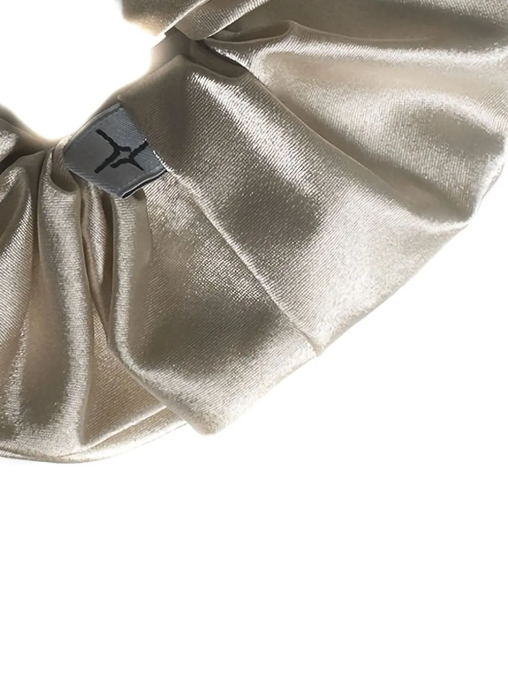 Spark Le Monde Logo-detail Scrunchie In Gold