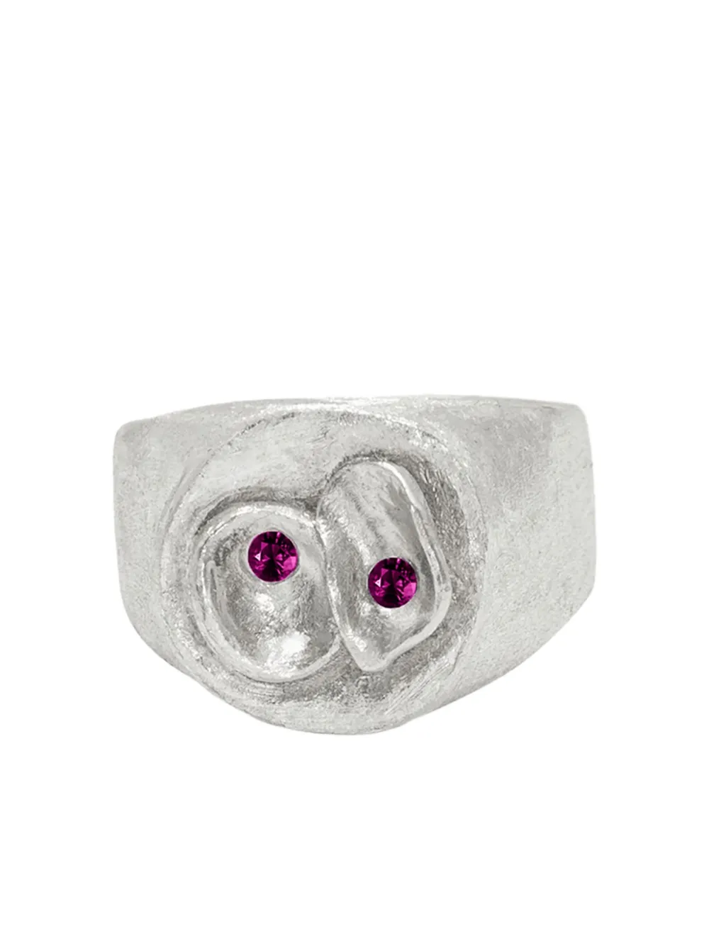 Twin Volcano Signet Ring