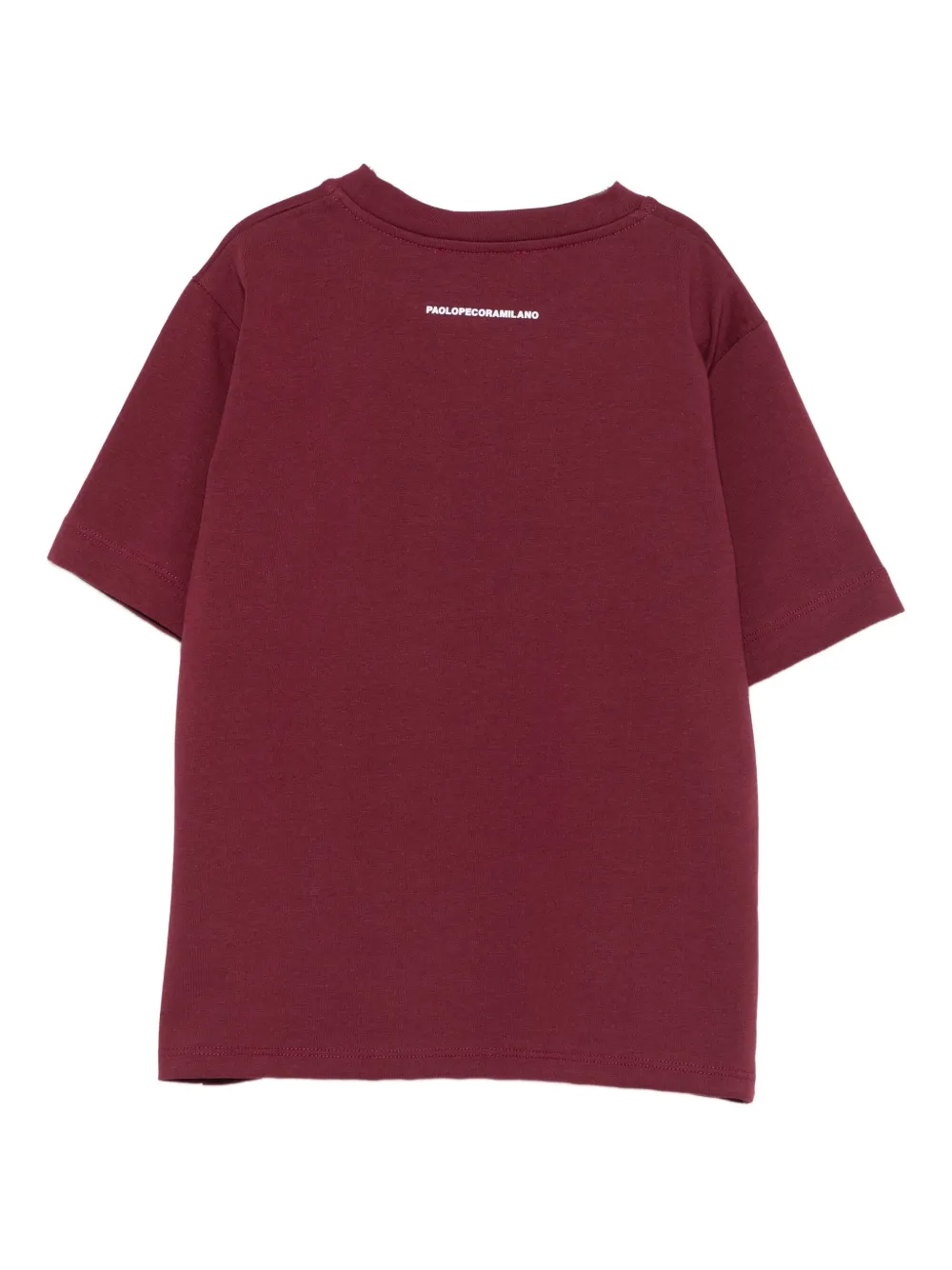 Paolo Pecora Kids T-shirt met contrasterende patch Rood