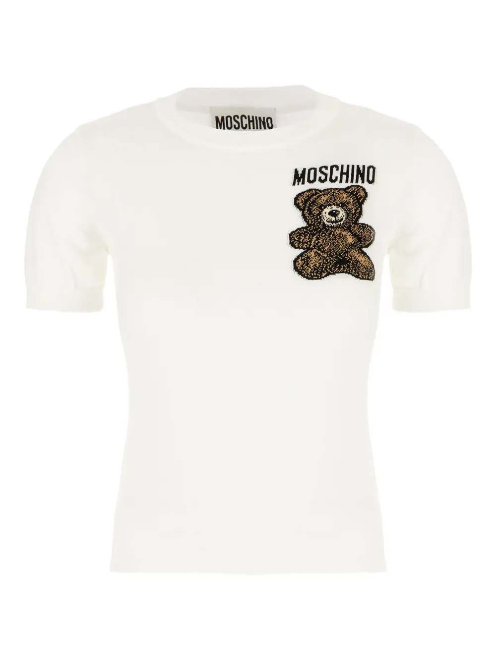 Moschino Teddy-embellished T-shirt Wit