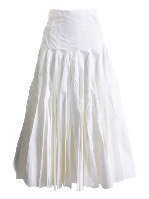 Jacquemus pleated cotton midi skirt