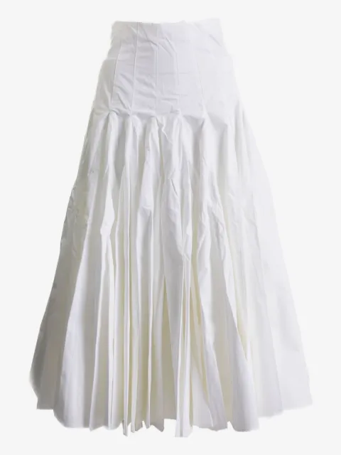 Jacquemus pleated cotton midi skirt