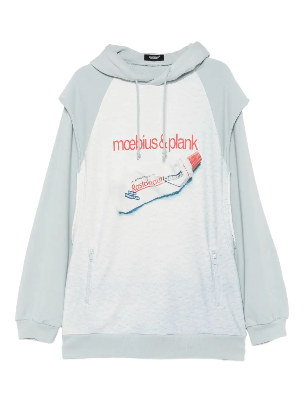 Undercover layered details hoodie | Blue | Image 1