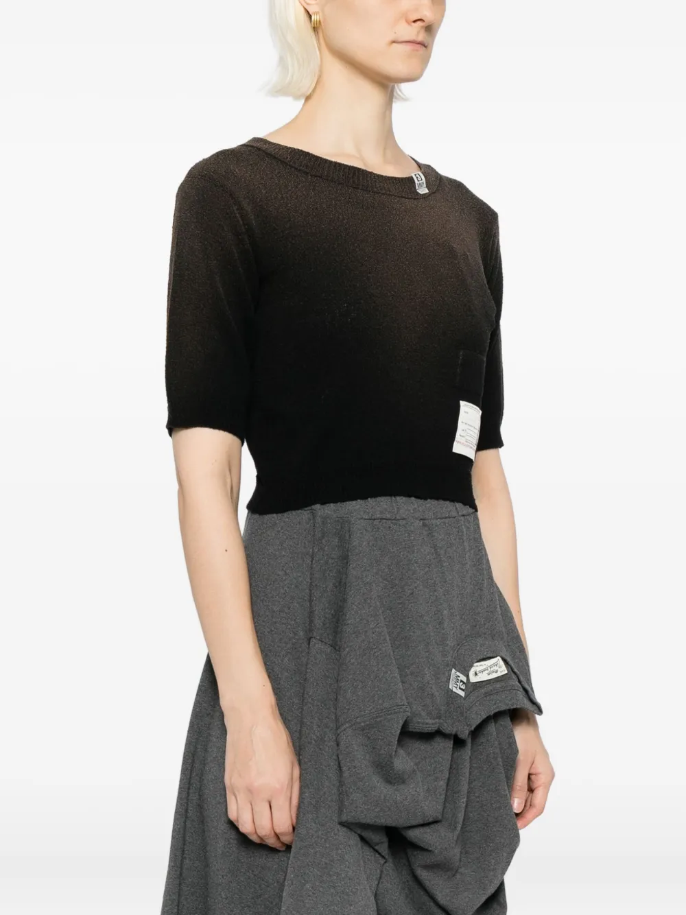 Maison MIHARA YASUHIRO Gebreide top Zwart