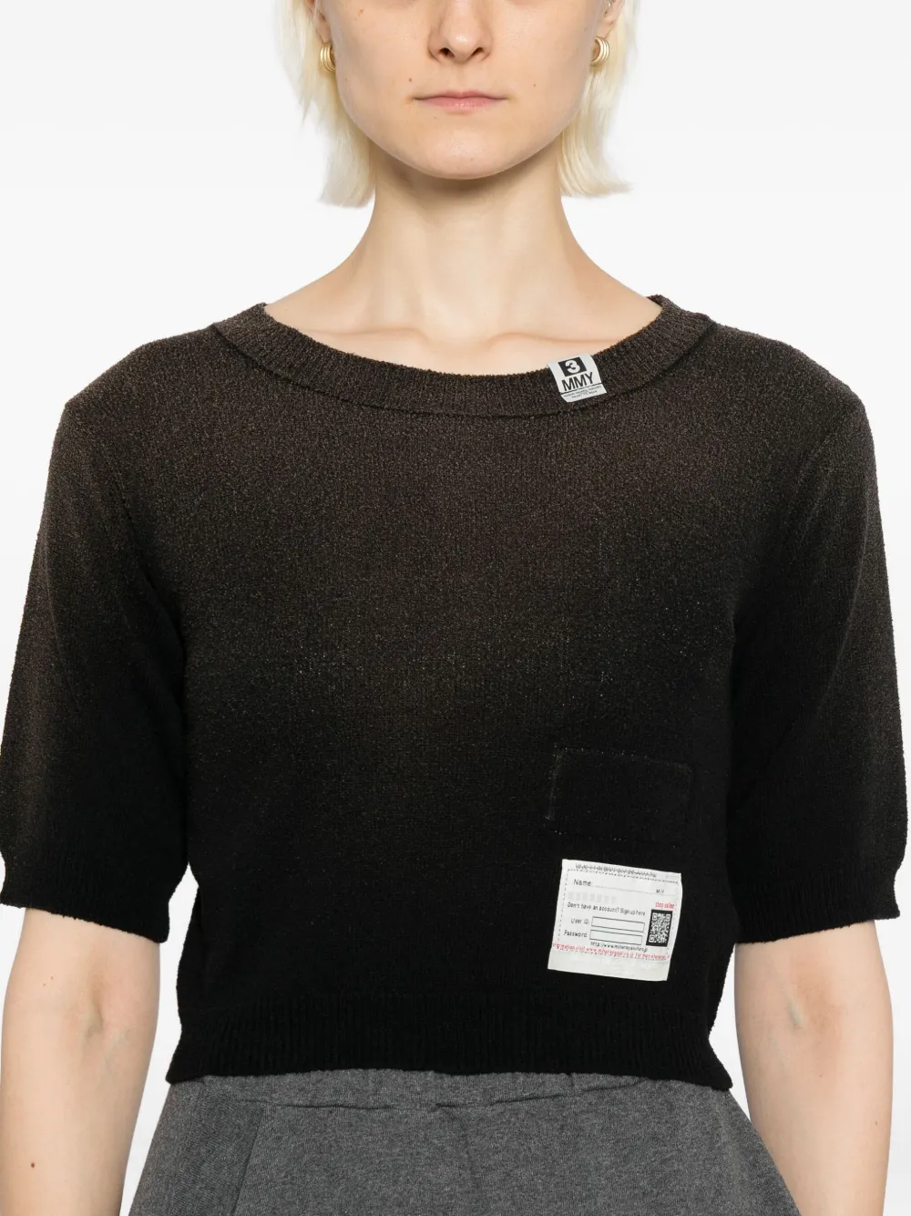 Maison MIHARA YASUHIRO Gebreide top Zwart