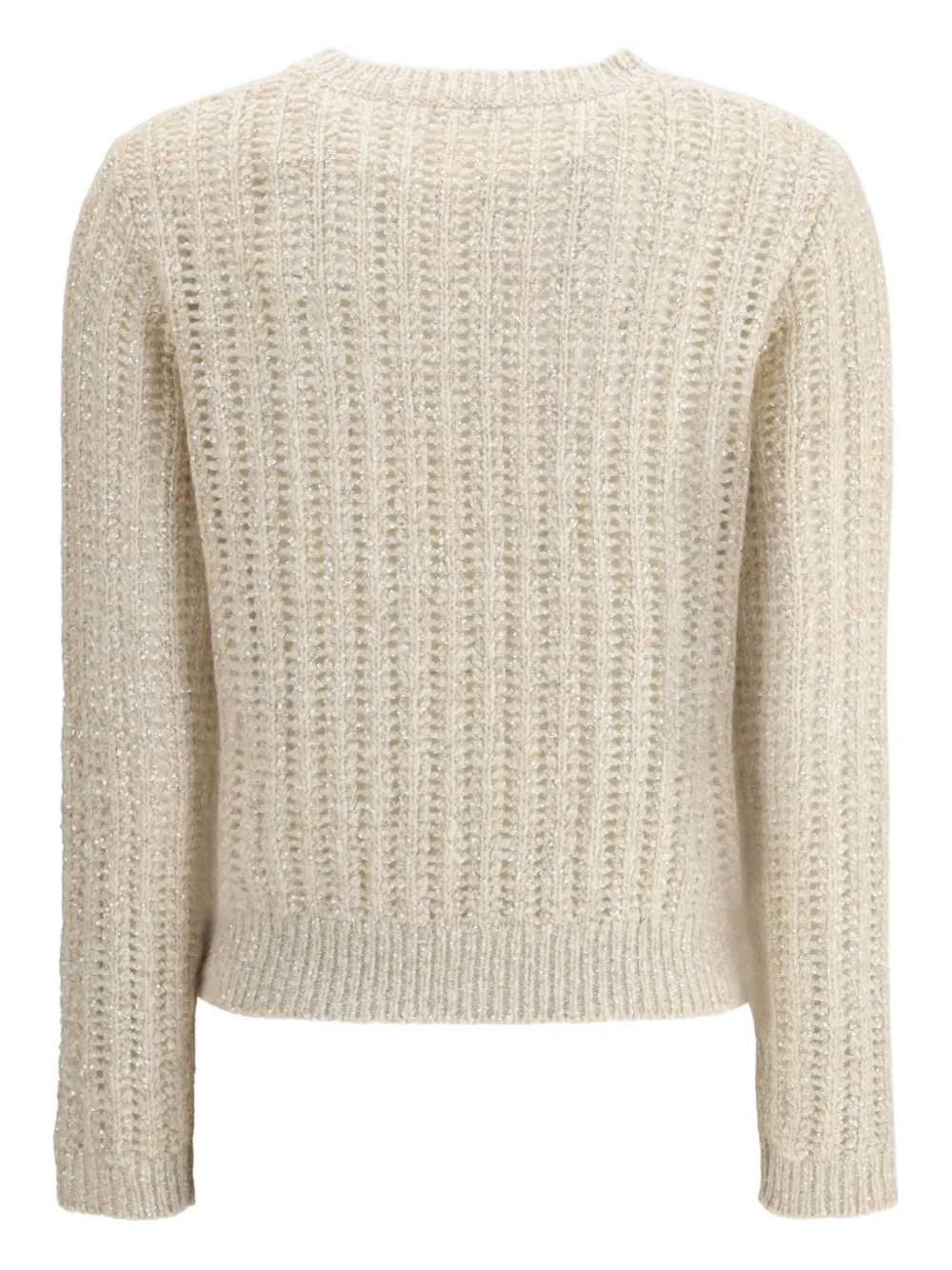 Brunello Cucinelli Sequin-embellished Sweater In Neutral