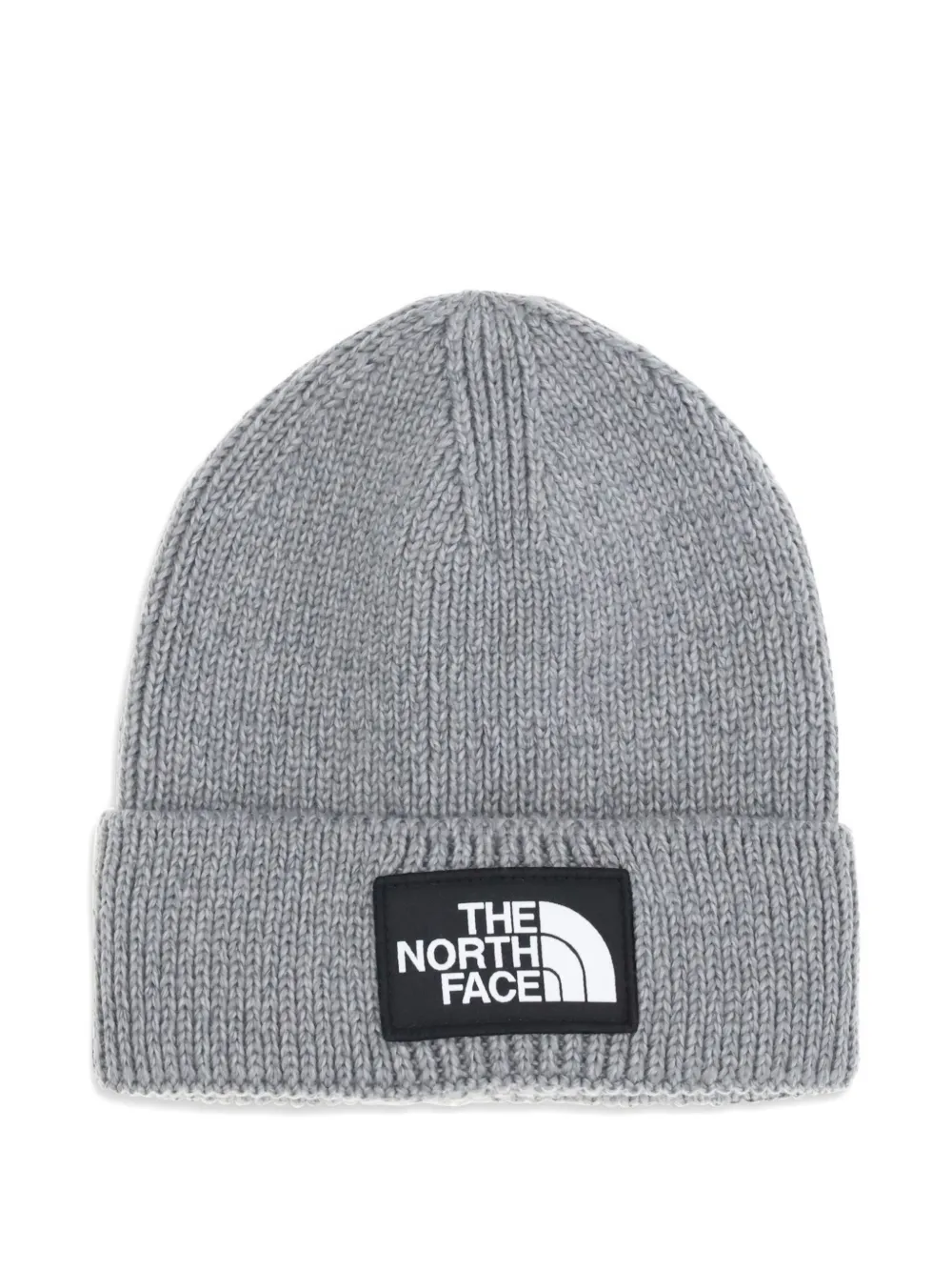 The North Face logo-patch beanie hat - グレー The North Face logo-patch beanie hat - グレー