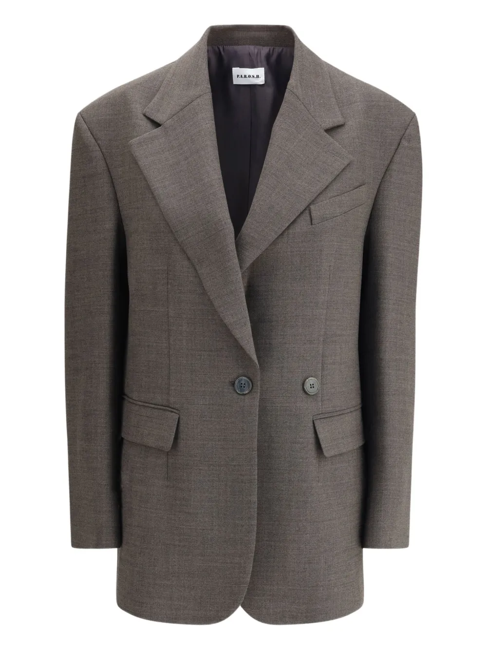 P.a.r.o.s.h Notched-lapel Single-breasted Blazer In Gray