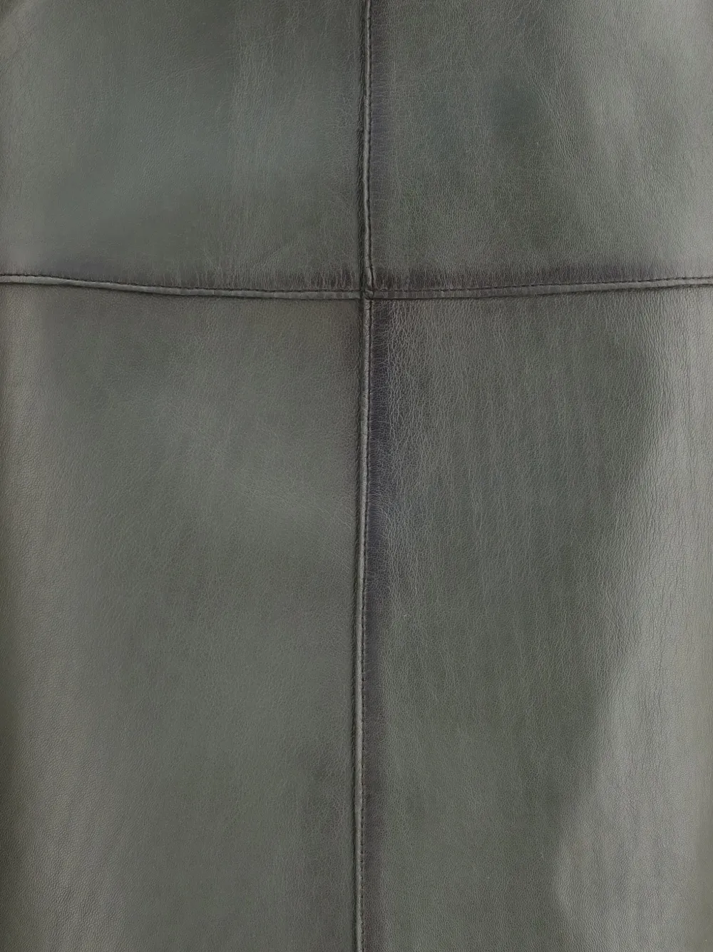 P.A.R.O.S.H. leather panelled straight skirt Groen