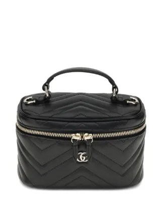Gucci GGマーモント バニティバッグ ミニ | ブラック | FARFETCH JP