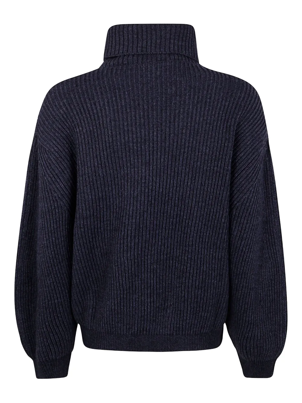 Semicouture Turtleneck Long-sleeved Sweater In Blue