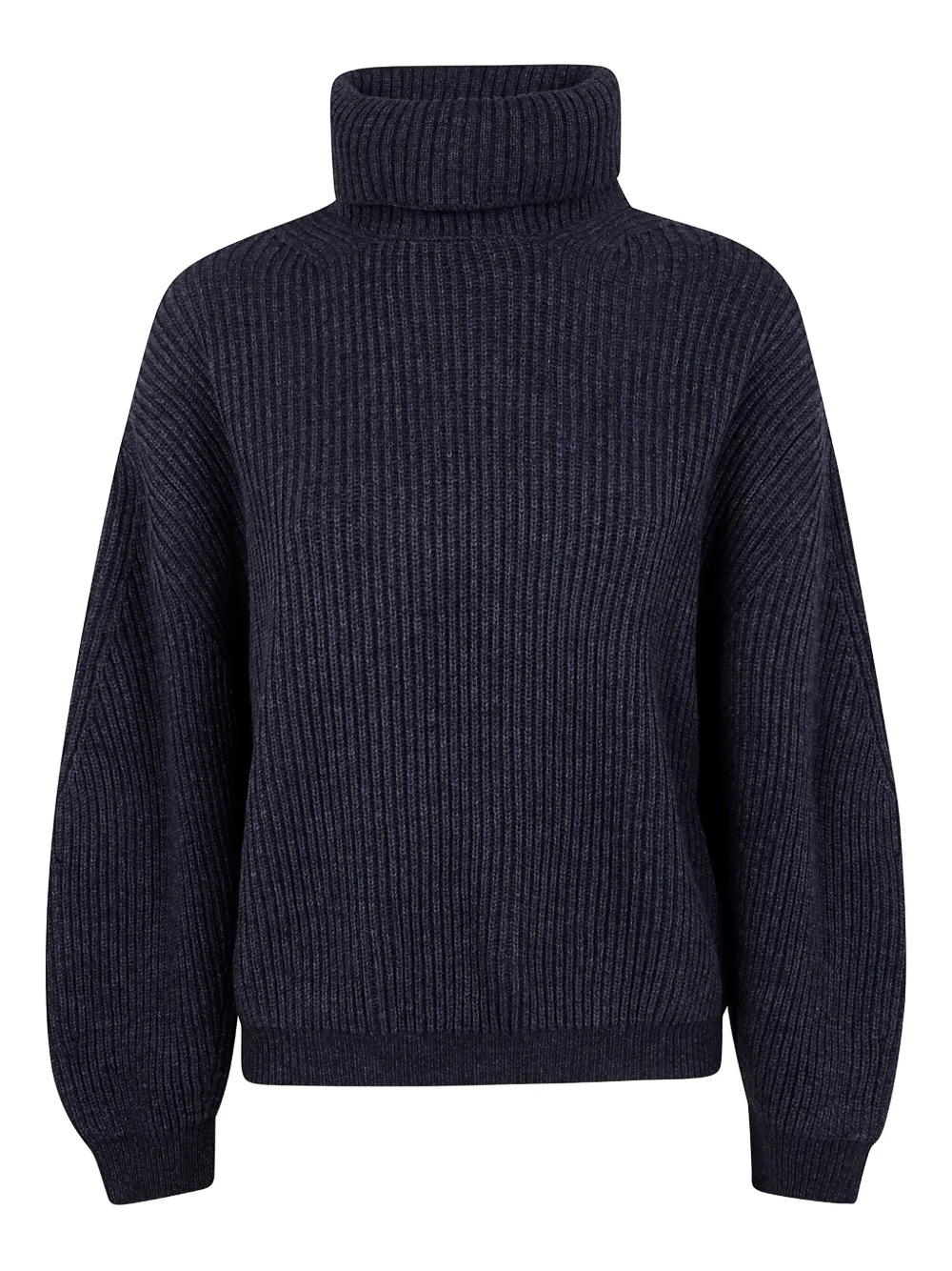 Semicouture Turtleneck Long-sleeved Sweater In Blue