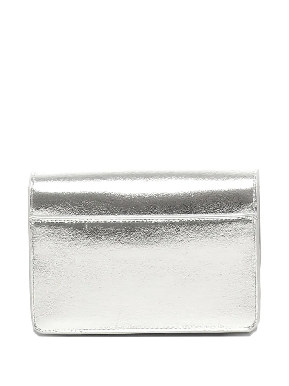 V73 Metallic Effect Chain Shoulder Bag In Gray