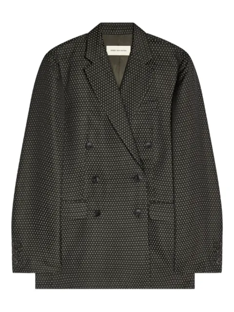 DRIES VAN NOTEN double-breasted jacquard blazer