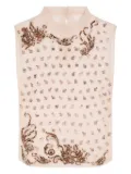 DRIES VAN NOTEN embellished-bib top - Pink