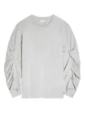 DRIES VAN NOTEN pleated long-sleeves T-shirt - Grey