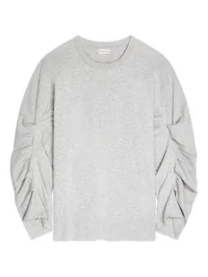 DRIES VAN NOTEN Draped Sweatshirt | Grey | FARFETCH